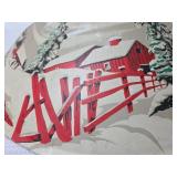 Metal Christmas Tree Stand with Winter Scene