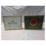 Lucky Strike & Chesterfield Cigarette Tins
