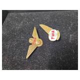 TWA Junior Hostess Wings Pin