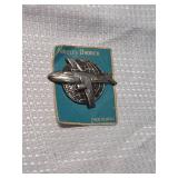 Japanese World Globe Airplane Brooch