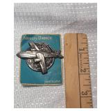 Japanese World Globe Airplane Brooch
