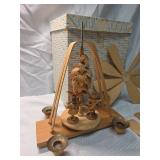 German Wooden Wind-Powered Carousel