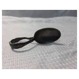 Black Sterling Sugar Tongs with Floral Pattern