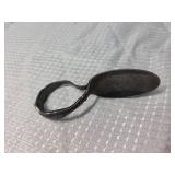 Black Sterling Sugar Tongs with Floral Pattern