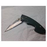 Folding Pocket Knife with Green Handle