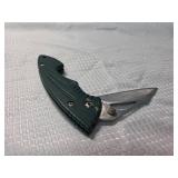 Folding Pocket Knife with Green Handle