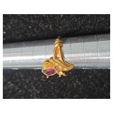 Gold Amethyst Crystal Ring
