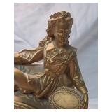 French Bronze Figural Mantel Clock
