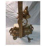 French Bronze Figural Mantel Clock