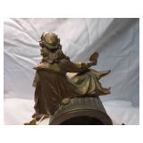 French Bronze Figural Mantel Clock