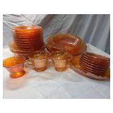 Marigold Depression Glass Dinnerware Set