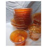 Marigold Depression Glass Dinnerware Set