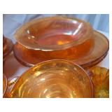 Marigold Depression Glass Dinnerware Set