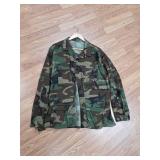 US Military Woodland BDU Shirt with Seabees Patch