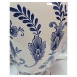 Delft Style Blue and White Ceramic Table Lamps - Pair