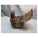 Handcrafted Pine Cone Turkey Figurine