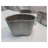 Military Issue Aluminum Canteen Cup Set
