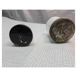 Milk Glass Cosmetic Jars with Metal Lids