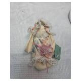 Easter Bunny Plush Figurine with Lace Dress