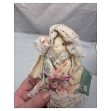 Easter Bunny Plush Figurine with Lace Dress