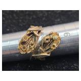 Gold Tone Bird Ring with Pearl Accent Size 8ish