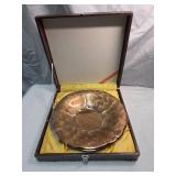 Hand-Hammered Copper Serving Plate with Box