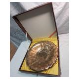 Hand-Hammered Copper Serving Plate with Box