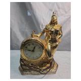 United Gold-Tone Military Figure Clock