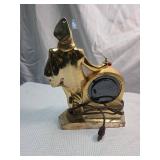United Gold-Tone Military Figure Clock
