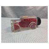 Red Hot Rod Glass Candy Container