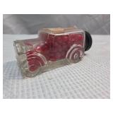 Red Hot Rod Glass Candy Container