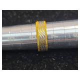 Two-Tone Gold and Silver Band Ring