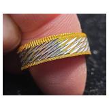 Two-Tone Gold and Silver Band Ring