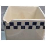 German Checkered Kitchen Canisters Set
