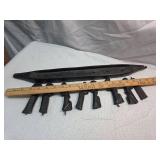 Hand Carved Wooden Figures with Display Board