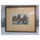 German Medieval Architecture Waterfront Print