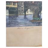 German Medieval Architecture Waterfront Print