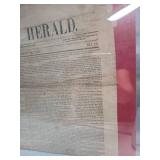 1852 Mansfield Herald Newspaper - The Orphan Children Story