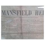 1852 Mansfield Herald Newspaper - The Orphan Children Story