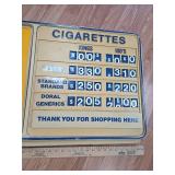 Camel Cigarette Store Price Display Board