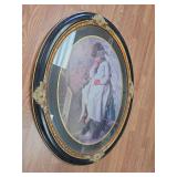Large Decorative Oval Picture Frame with Classical Art Print