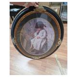 Large Decorative Oval Picture Frame with Classical Art Print