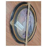 Large Decorative Oval Picture Frame with Classical Art Print