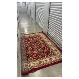 Traditional Persian Style Area Rug in Red and Cream 8X8 - Retail: $175