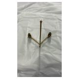 Brass Y-Shaped Display Stand with Decorative Feet - Retail: $35
