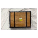 Woven Bamboo Tray with Black Metal Frame- Retail: $45