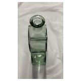 Green Glass Wave Design Bottle - Retail: $25