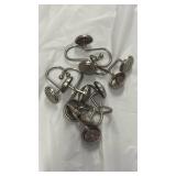 Chrome Shower Curtain Hooks Set - Retail: $12