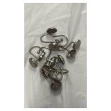 Chrome Shower Curtain Hooks Set - Retail: $12