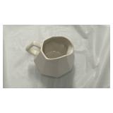 White Ceramic Octagonal Pitcher - Retail: $25